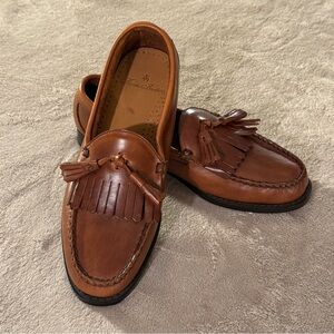 NWOT Brooks Brothers Edison Tan Leather Classic Tassel Loafers Slip-Ons